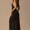 Coralie Halterneck Maxi Dress in Black