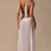 Coralie Halterneck Maxi Dress in White