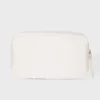 Corduroy Bow Makeup Bag in Ivory