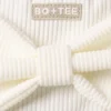 Corduroy Bow Makeup Bag in Ivory