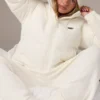 Corduroy Quilted Puffer Jacket in Ivory