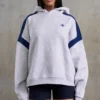 Cotton Fleece Oversized Hoodie in Heather Grey