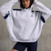 Cotton Fleece Oversized Hoodie in Heather Grey