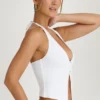 Covia Open-Front Halterneck Top in White