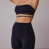 Cross-Back Bandeau Bra in Black
