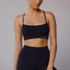 Cross-Back Sports Bra in Black