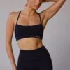 Cross-Back Sports Bra in Black