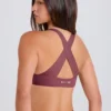 Crossback V-Neck Sports Bra in Acai