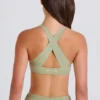 Crossback V-Neck Sports Bra in Matcha