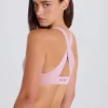 Crossback V-Neck Sports Bra in Mauve
