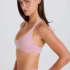 Crossback V-Neck Sports Bra in Mauve