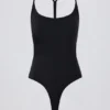 Cut-Out Bodysuit in Black