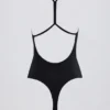 Cut-Out Bodysuit in Black