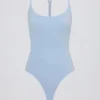 Cut-Out Bodysuit in Sky