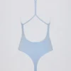 Cut-Out Bodysuit in Sky