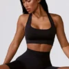 Cut Out Define Luxe Sports Bra in Black