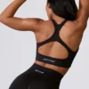 Cut Out Define Luxe Sports Bra in Black