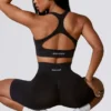 Cut Out Define Luxe Sports Bra in Black