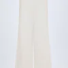 Dalila Wide-Leg Cotton-Poplin Trousers in White