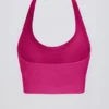 Define Luxe Halterneck Sports Bra in Berry