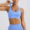 Define Luxe Halterneck Sports Bra in Light Blue
