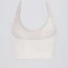 Define Luxe Halterneck Sports Bra in White