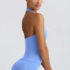 Define Luxe Halterneck Tank Top in Light Blue