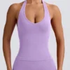 Define Luxe Halterneck Tank Top in Lilac