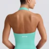 Define Luxe Halterneck Tank Top in Mint