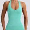Define Luxe Halterneck Tank Top in Mint