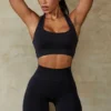 Define Luxe High-Waist Biker Shorts in Black