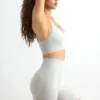 Define Luxe High-Waist Biker Shorts in Fog