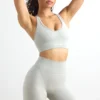Define Luxe High-Waist Biker Shorts in Fog