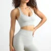 Define Luxe High-Waist Biker Shorts in Fog