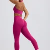 Define Luxe High-Waist Leggings in Berry
