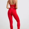 Define Luxe High-Waist Leggings in Red