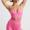Define Luxe High-Waist Mini Shorts in Hot Pink