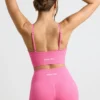 Define Luxe High-Waist Mini Shorts in Hot Pink