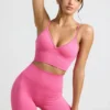 Define Luxe High-Waist Mini Shorts in Hot Pink