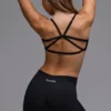 Define Luxe Multiway Open-Back Sports Bra in Black