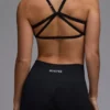 Define Luxe Multiway Open-Back Sports Bra in Black