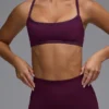Define Luxe Multiway Open-Back Sports Bra in Grape