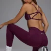 Define Luxe Multiway Open-Back Sports Bra in Grape
