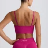 Define Luxe V-Neck Sports Bra in Berry