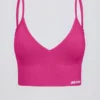 Define Luxe V-Neck Sports Bra in Berry