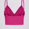 Define Luxe V-Neck Sports Bra in Berry