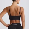 Define Luxe V-Neck Sports Bra in Black