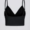 Define Luxe V-Neck Sports Bra in Black