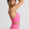 Define Luxe V-Neck Sports Bra in Hot Pink