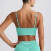 Define Luxe V-Neck Sports Bra in Mint